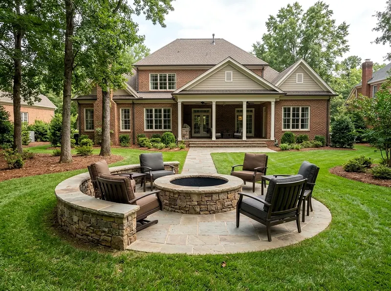 Compact Charcoal Masonry Traditional fire pit