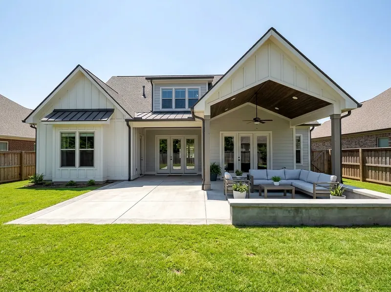 400 sq ft White Broom Modern Farmhouse pavers & patio