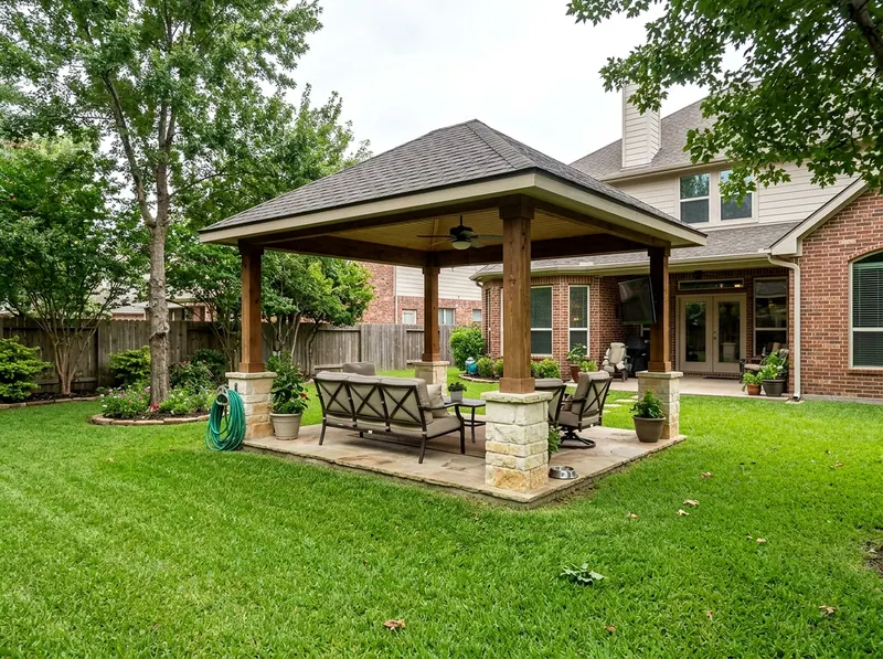 10×12 ft Limestone Insulated Luxury Resort Hip Freestanding pavilion
