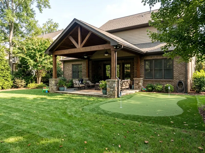 200 sq ft Charcoal Contoured green Craftsman putting green
