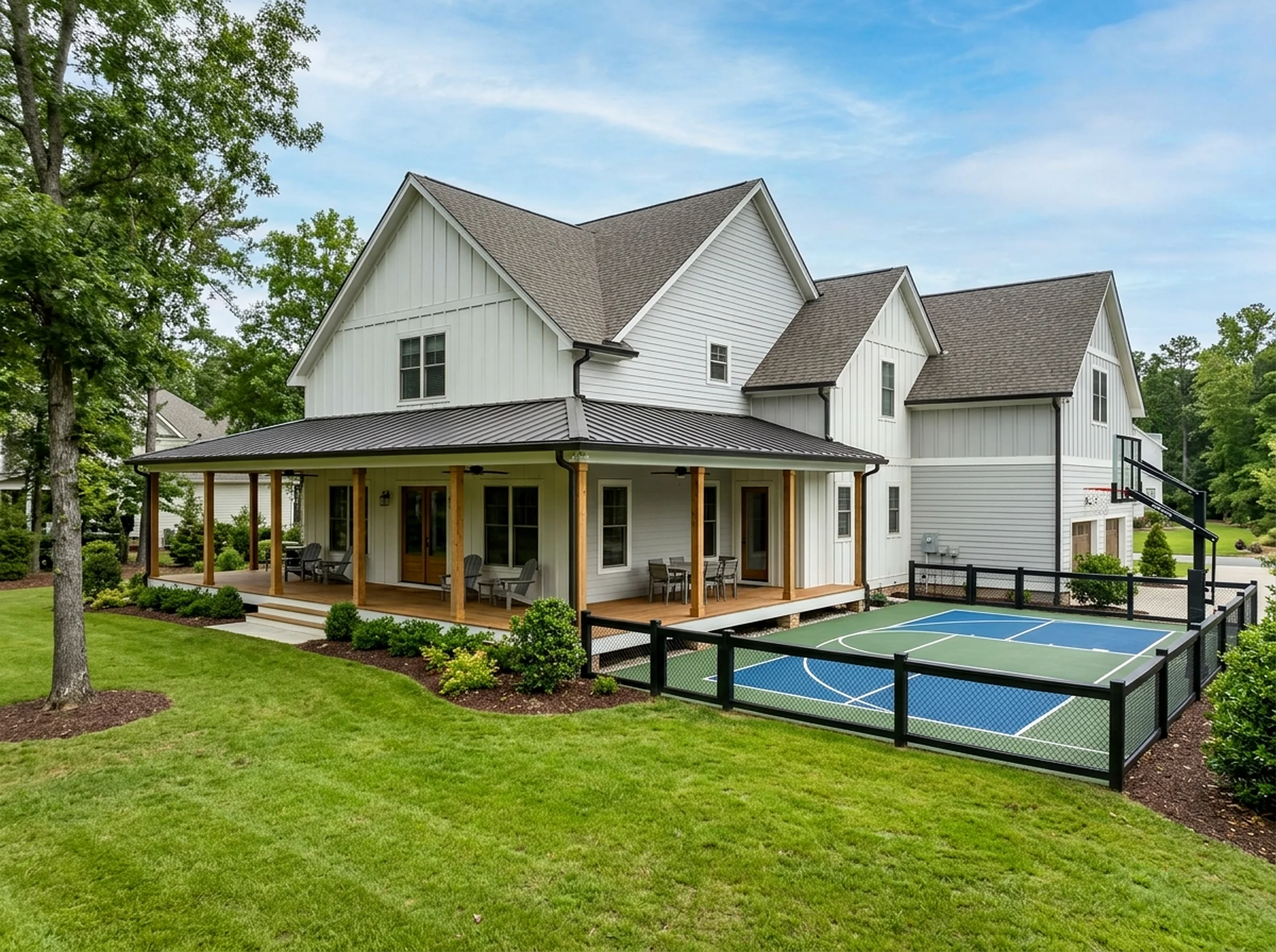 Standard White Basketball Farmhouse sport court