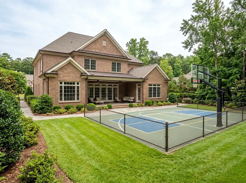 Standard Charcoal Basketball Traditional sport court