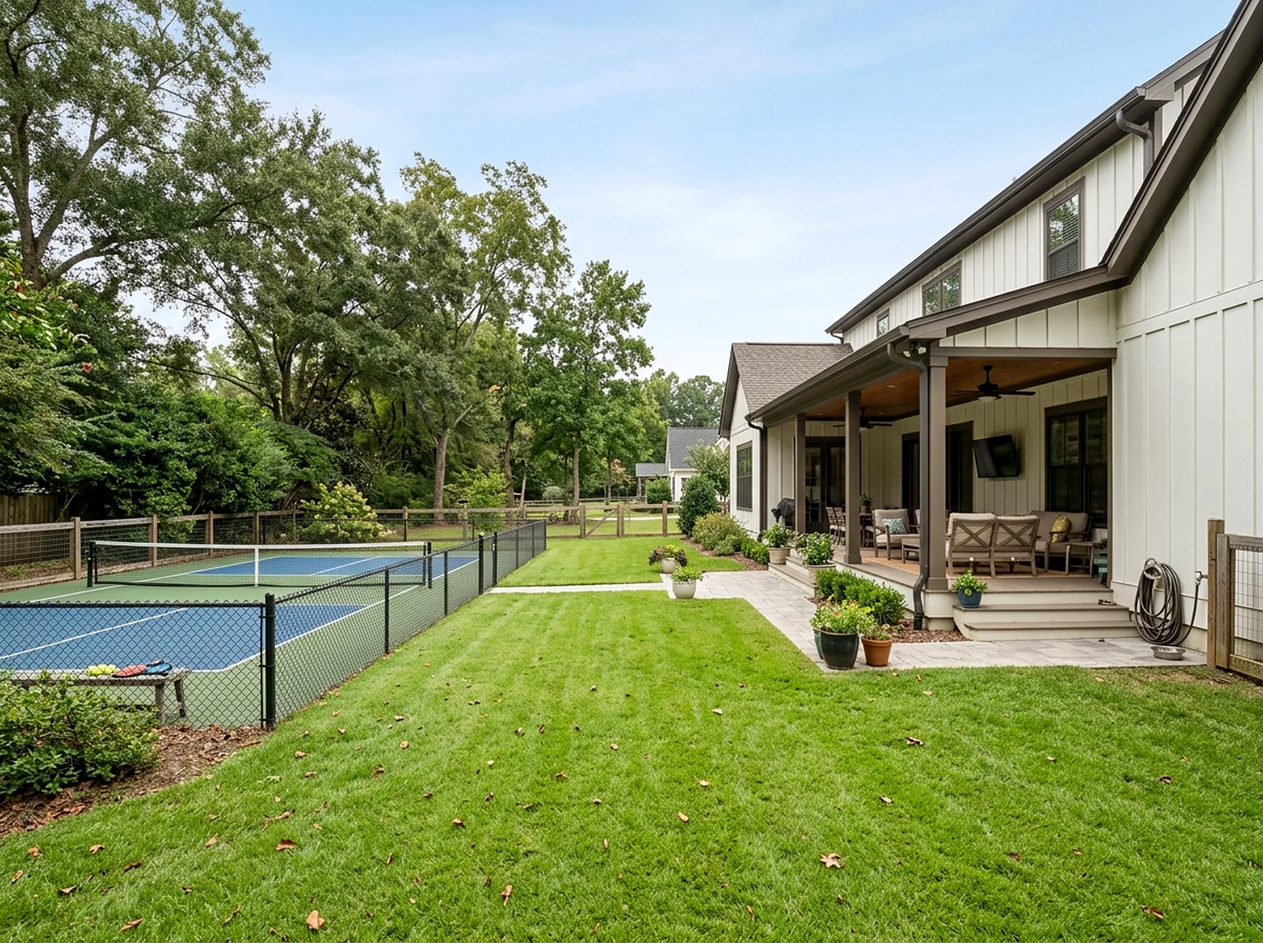 Standard Charcoal Pickleball Farmhouse sport court