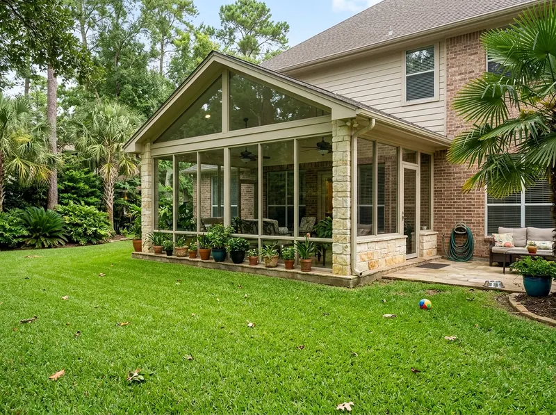 220 sq ft Limestone Three-season Tropical sunroom