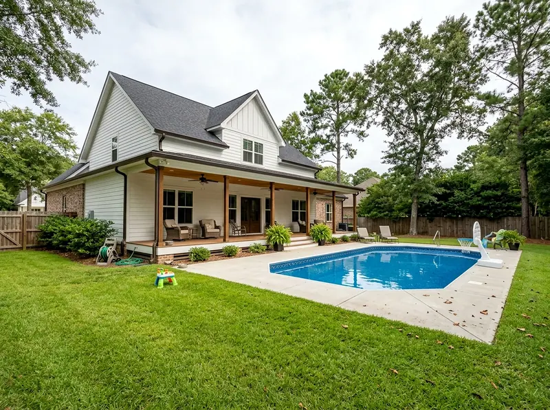 Family yard Charcoal Value liner Farmhouse vinyl liner pool