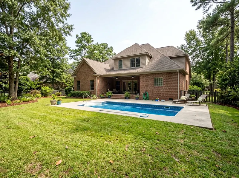 Family yard Charcoal Value liner Traditional vinyl liner pool