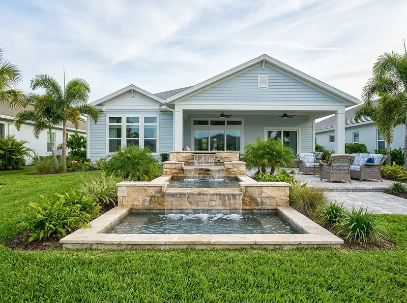 Compact Limestone Waterfall Coastal water feature